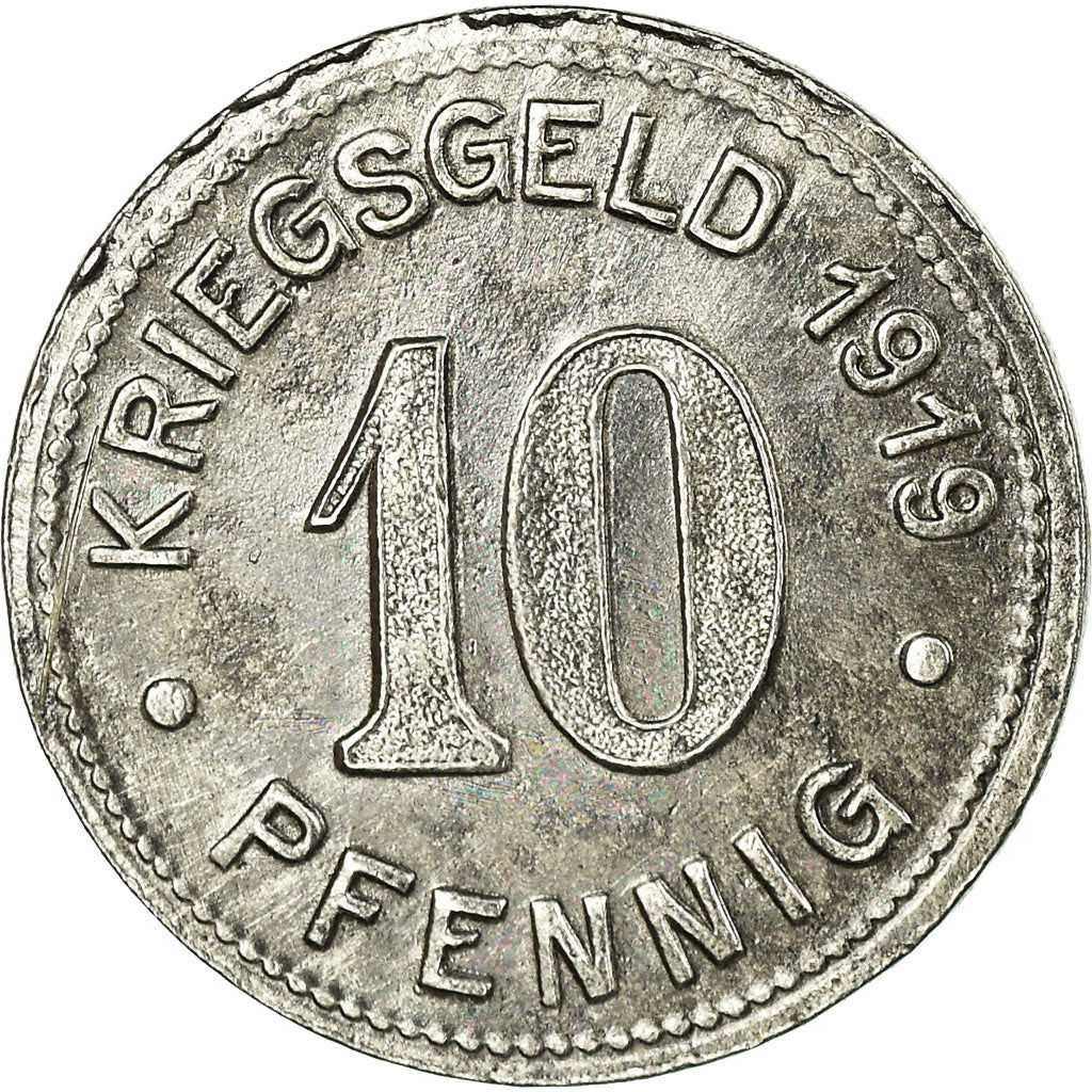 Coin, Germany, Gemeinde Bottrop, Kriegsgeld, Bottrop, 10 Pfennig, 1919