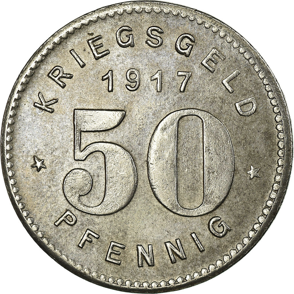Coin, Germany, Gemeinde Bottrop, Kriegsgeld, Bottrop, 50 Pfennig, 1917