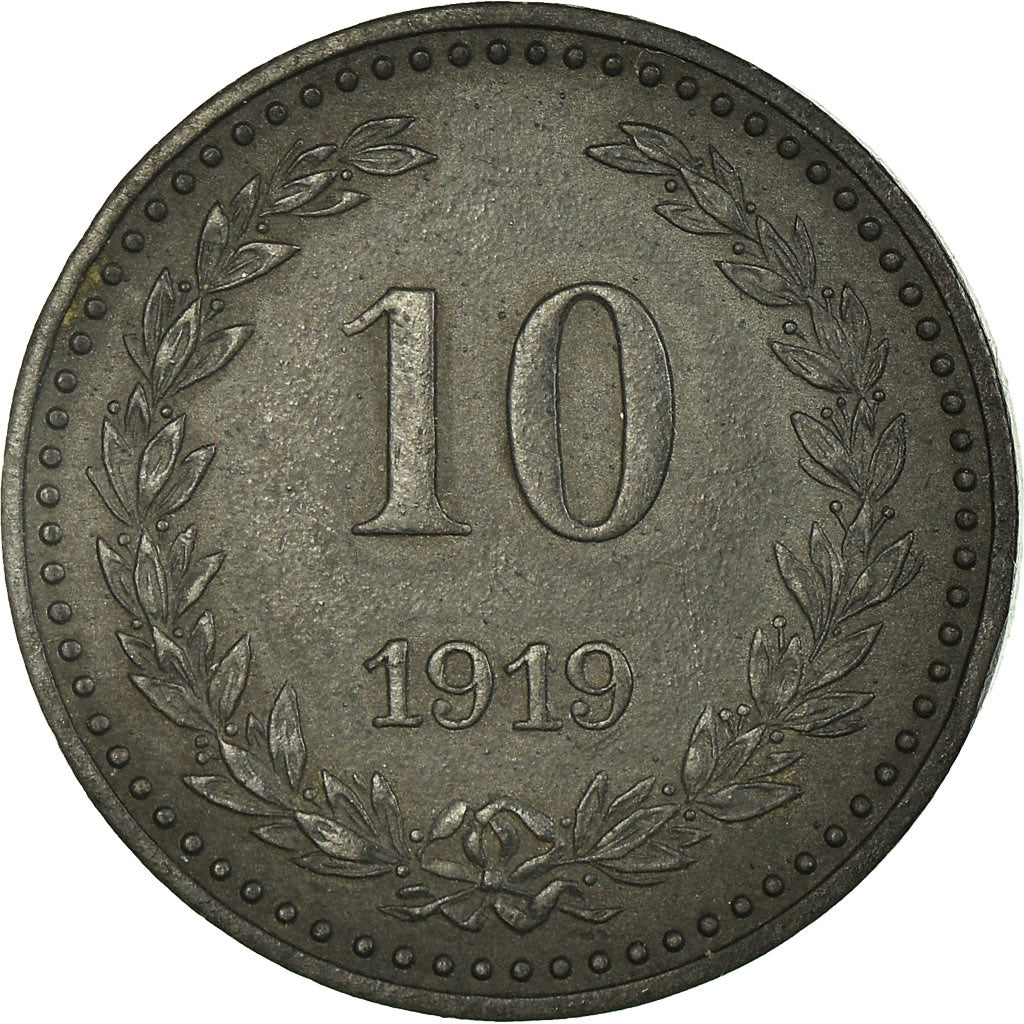 Moneta, Germania, Kriegsgeld der Stadt Bromberg, Bremen, 10 Pfennig, 1919, BB+