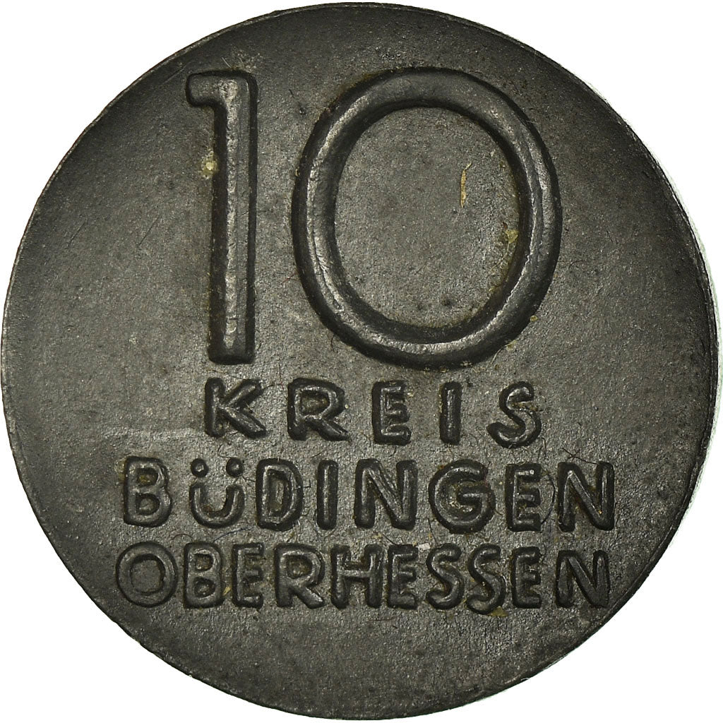 Coin, Germany, Kreis Büdingen Oberhessen, Büdingen, 10 Pfennig, AU(55-58)