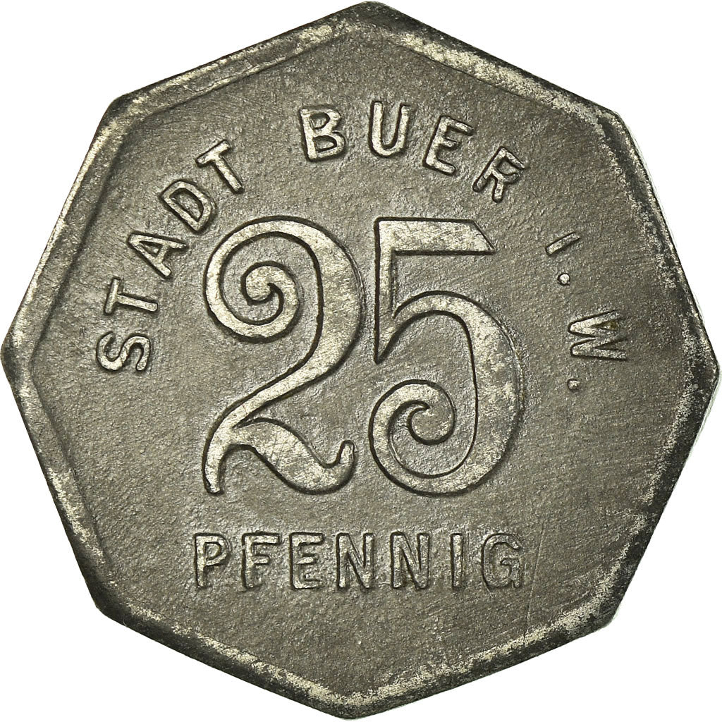 Moeda, Alemanha, Notgeld der Stadt Buer I.W., Buer in Westfalen, 25 Pfennig