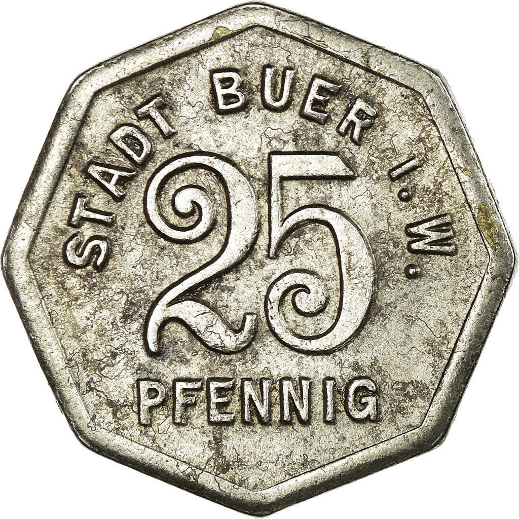 Coin, Germany, Notgeld der Stadt Buer I.W., Buer in Westfalen, 25 Pfennig