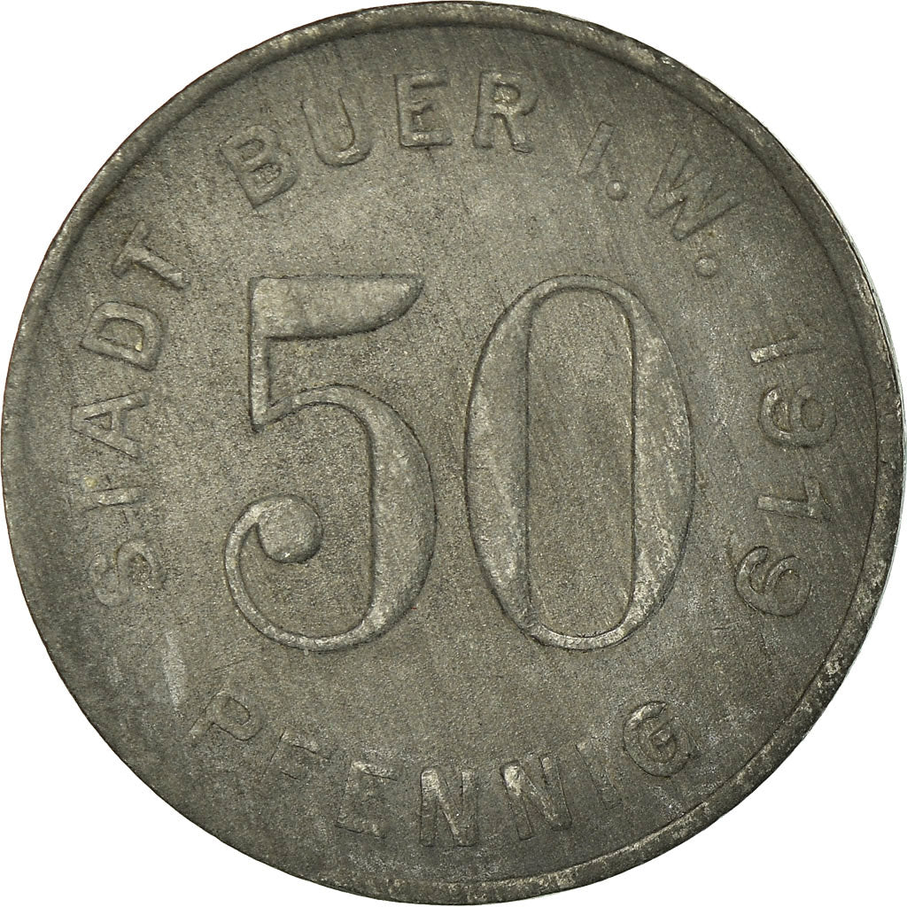 Monnaie, Allemagne, Notgeld der Stadt Buer I.W., Buer in Westfalen, 50 Pfennig