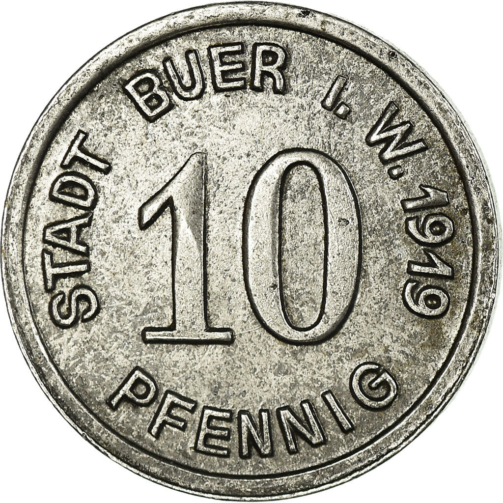 Monnaie, Allemagne, Notgeld der Stadt Buer I.W., Buer in Westfalen, 10 Pfennig