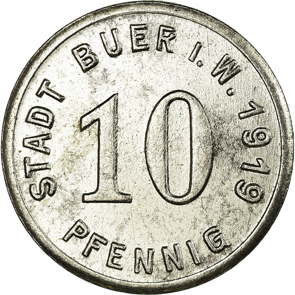 Monnaie, Allemagne, Notgeld der Stadt Buer I.W., Buer in Westfalen, 10 Pfennig
