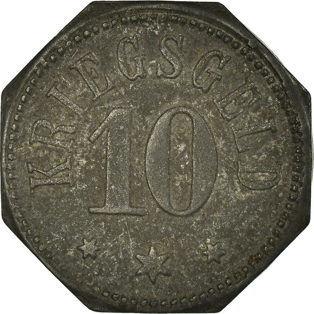 Moneta, Niemcy, Stadt Camberg, Kriegsgeld, Camberg, 10 Pfennig, 1917, EF(40-45)