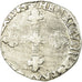 Coin, France, Henri III, 1/4 Ecu, 1584, Rennes, VF(20-25), Silver, Sombart:4662