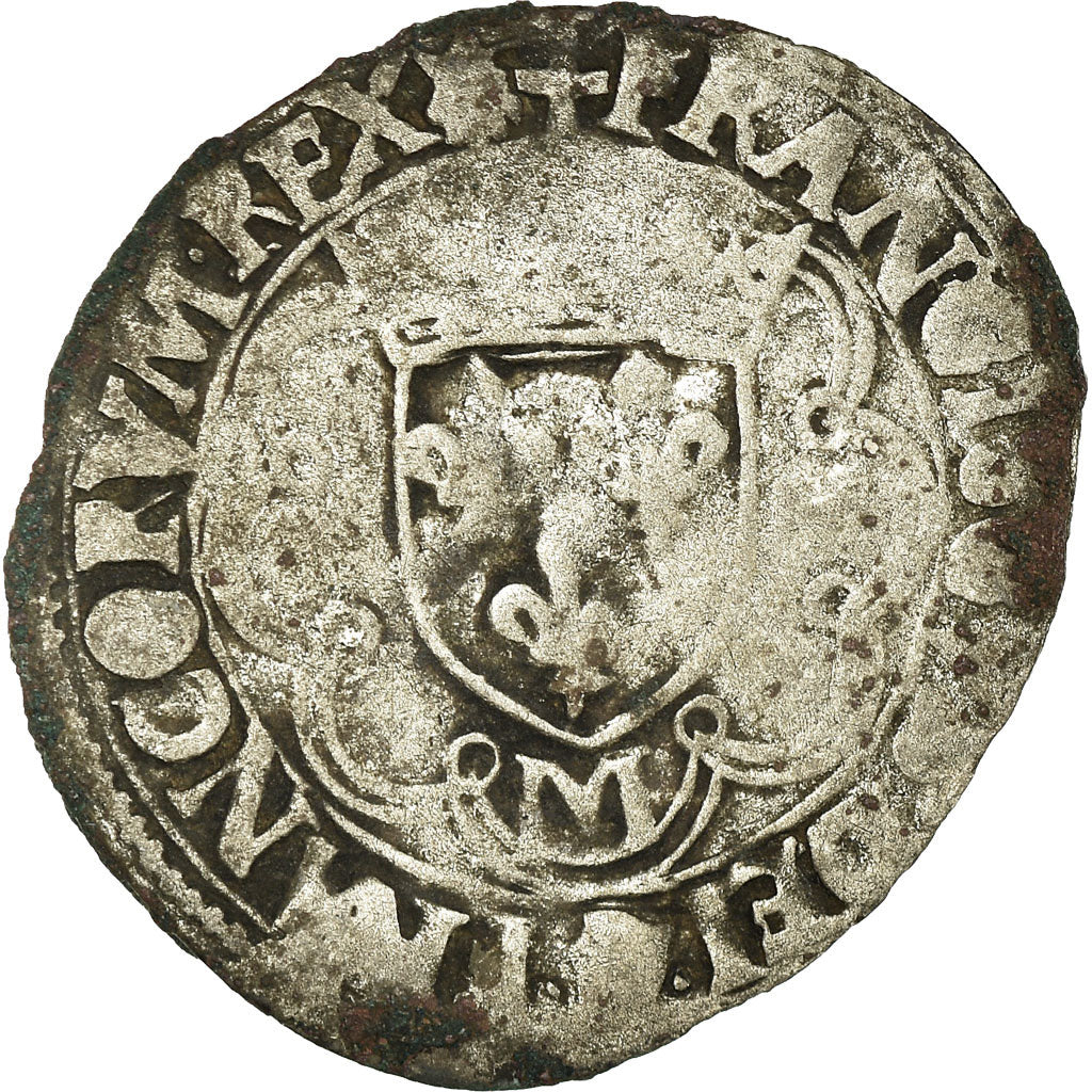 Monnaie, France, François Ier, Douzain à la croisette, Toulouse, TB, Billon