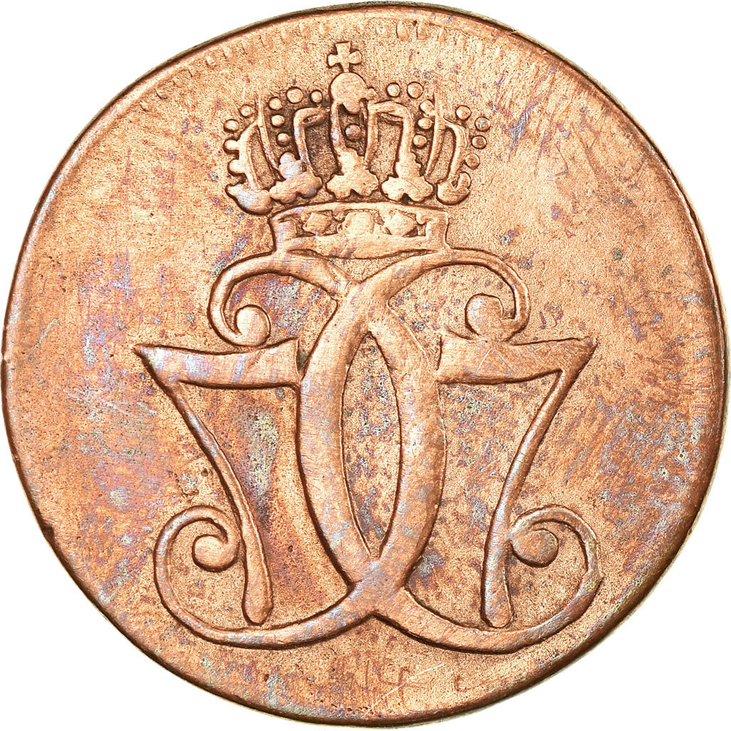 Coin, Denmark, Christian VII, Skilling, 1771, Copenhagen, VF(20-25), Copper