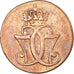 Coin, Denmark, Christian VII, Skilling, 1771, Copenhagen, VF(20-25), Copper