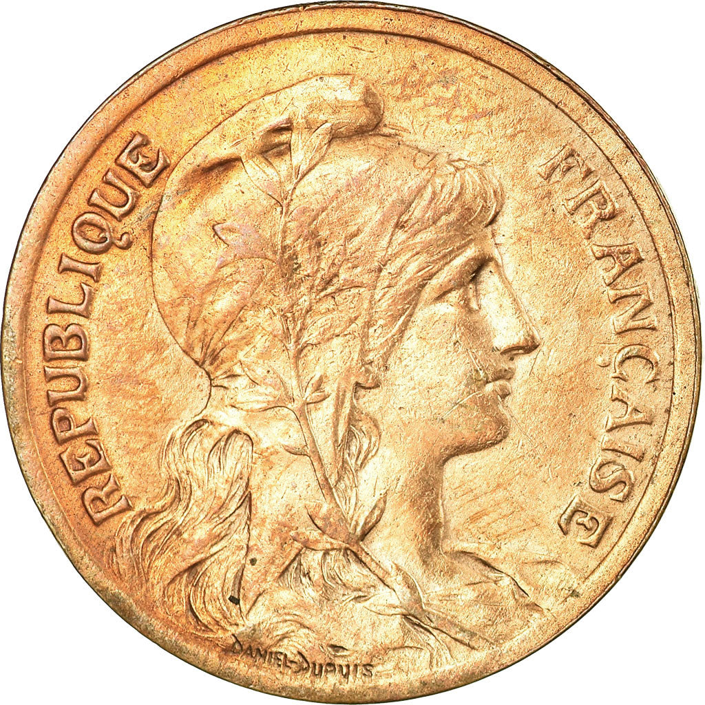 Moneta, Francia, Dupuis, 10 Centimes, 1921, Paris, BB, Bronzo, KM:843