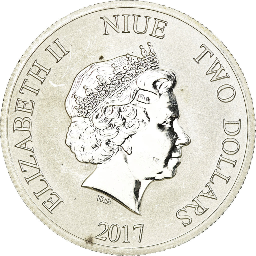 Coin, Niue, Elizabeth II, Hawksbill Turtle, 2 Dollars, 2017, 1 Oz, MS(60-62)