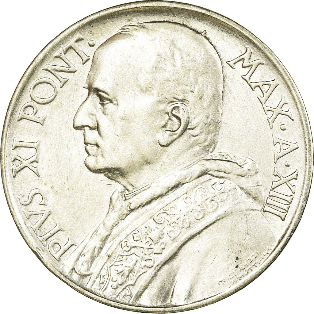 Coin, VATICAN CITY, Pius XI, 10 Lire, 1934, EF(40-45), Silver, KM:8