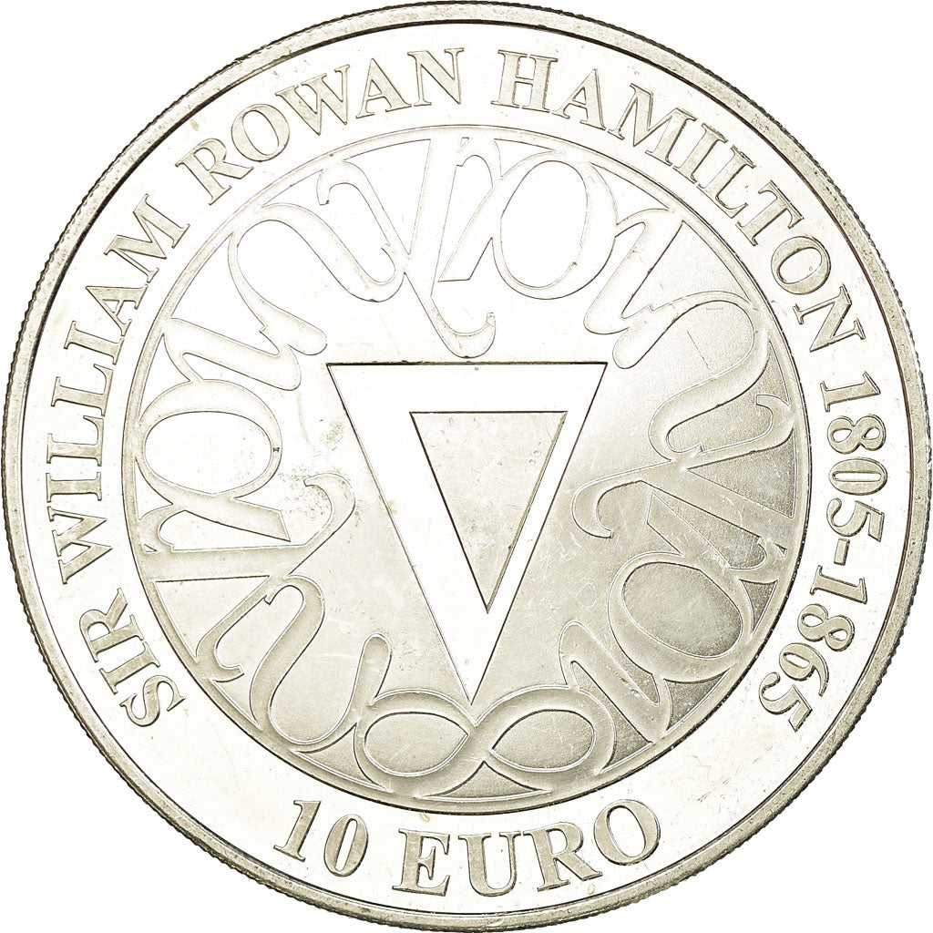 IRELAND REPUBLIC, 10 Euro, The Hamilton Year of Science, 2005, VZ+, Silber