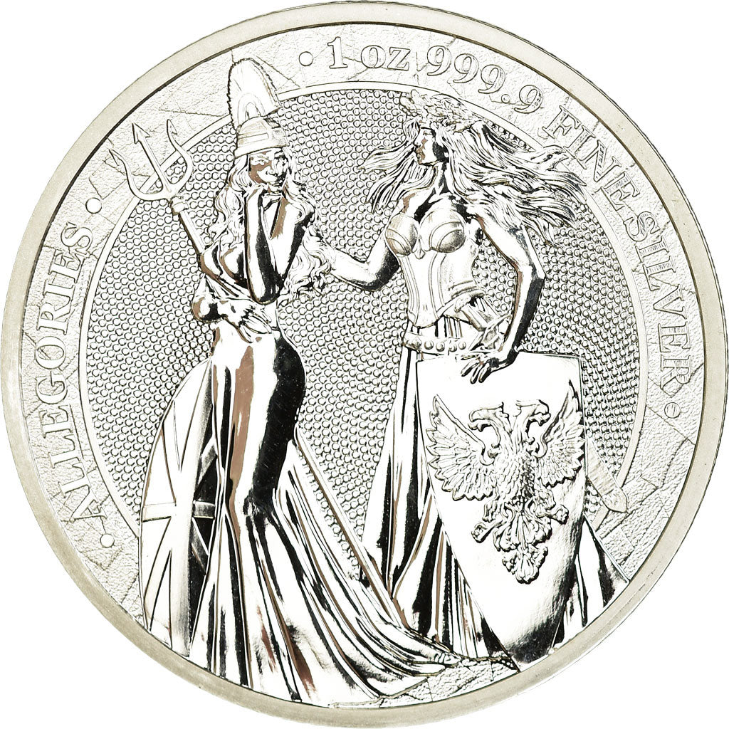 Coin, Germany, Germania, Allegories, 5 Mark, 2019, 1 Oz, MS(65-70), Silver