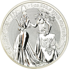 Coin, Germany, Germania, Allegories, 5 Mark, 2019, 1 Oz, MS(65-70), Silver