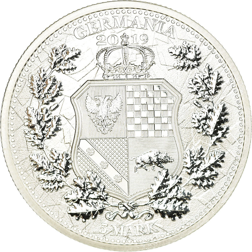 Coin, Germany, Germania, Allegories, 5 Mark, 2019, 1 Oz, MS(65-70), Silver