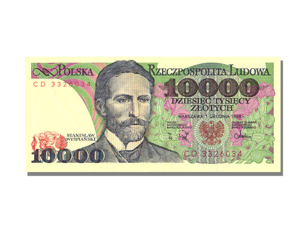Poland, 10,000 Zlotych, 1988, KM #151b, 1988-12-01, UNC(65-70), CD