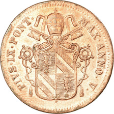 Monnaie, États italiens, PAPAL STATES, Pius IX, Baiocco, 1851, Roma, TTB