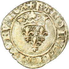 Coin, France, Charles VI, Florette, Cremieu, VF(30-35), Billon