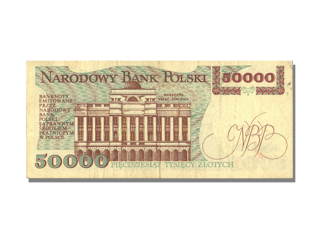 Poland, 50,000 Zlotych, 1989, KM #153a, 9189-12-01, AU(50-53), AA