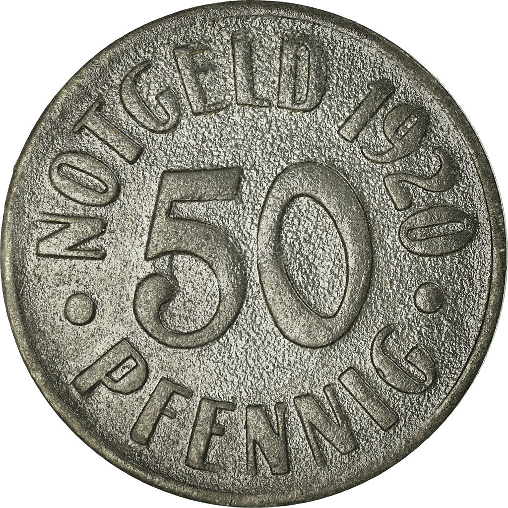 Moneta, Niemcy, Stadt Cassel, Notgeld, Cassel, 50 Pfennig, 1920, EF(40-45), Cynk