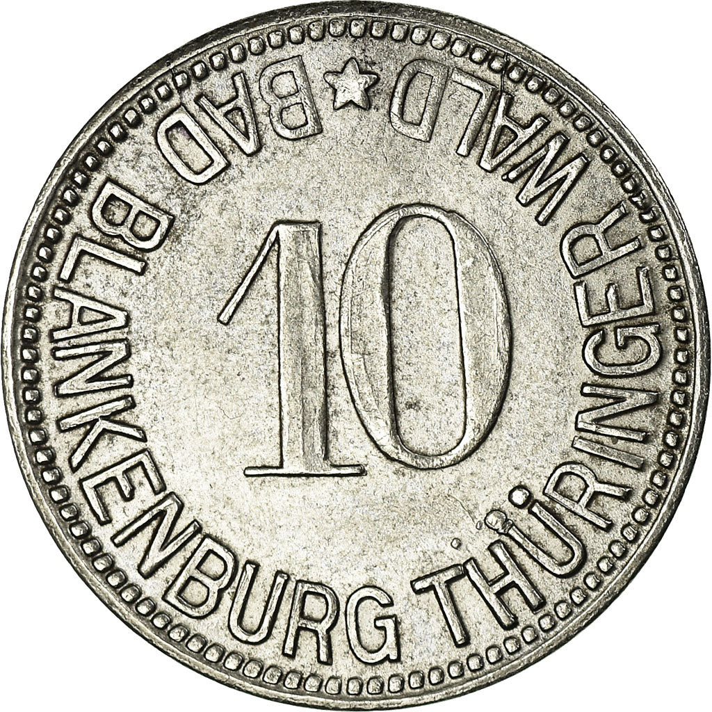 Münze, Deutschland, Bad Blankenburg Thüringer Wald, Blankenburg, 10 Pfennig