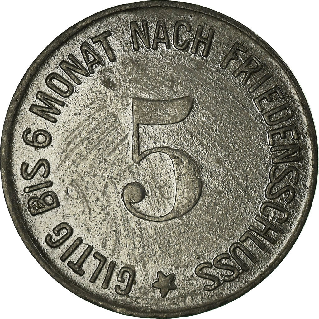 Coin, Germany, Kommunalverband, Bogen, 5 Pfennig, 1917, EF(40-45), Zinc