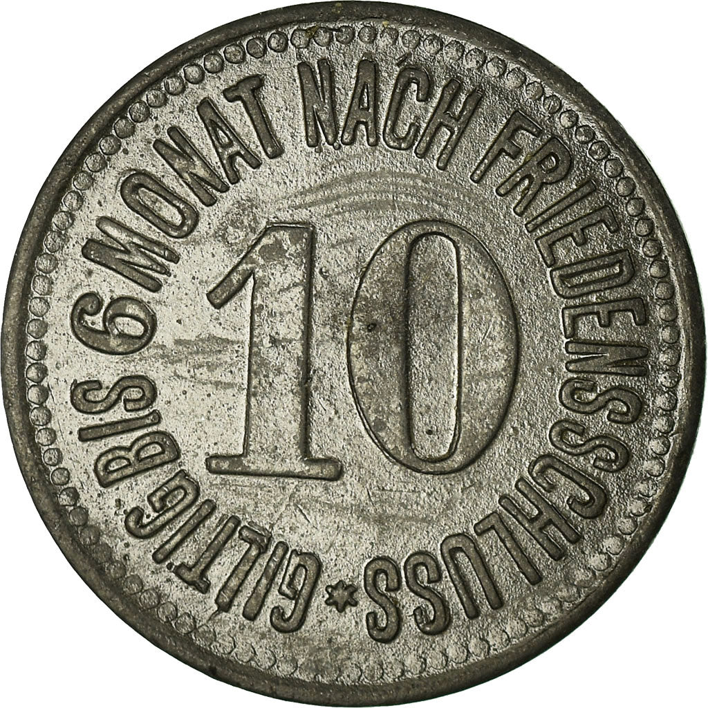 Monnaie, Allemagne, Kommunalverband, Bogen, 10 Pfennig, 1917, TTB, Zinc