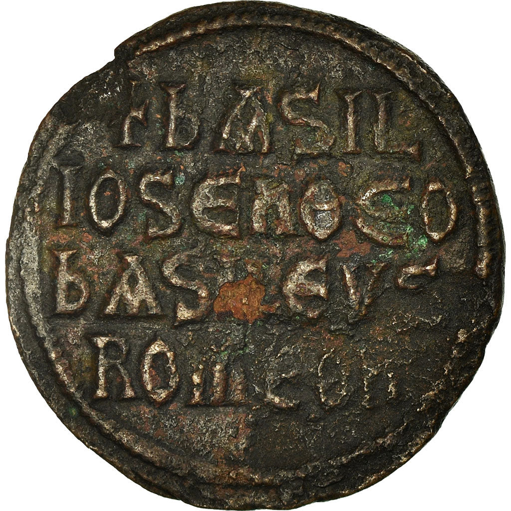 Coin, Basil I, Follis, 879-886, Constantinople, VF(30-35), Copper, Sear:1709