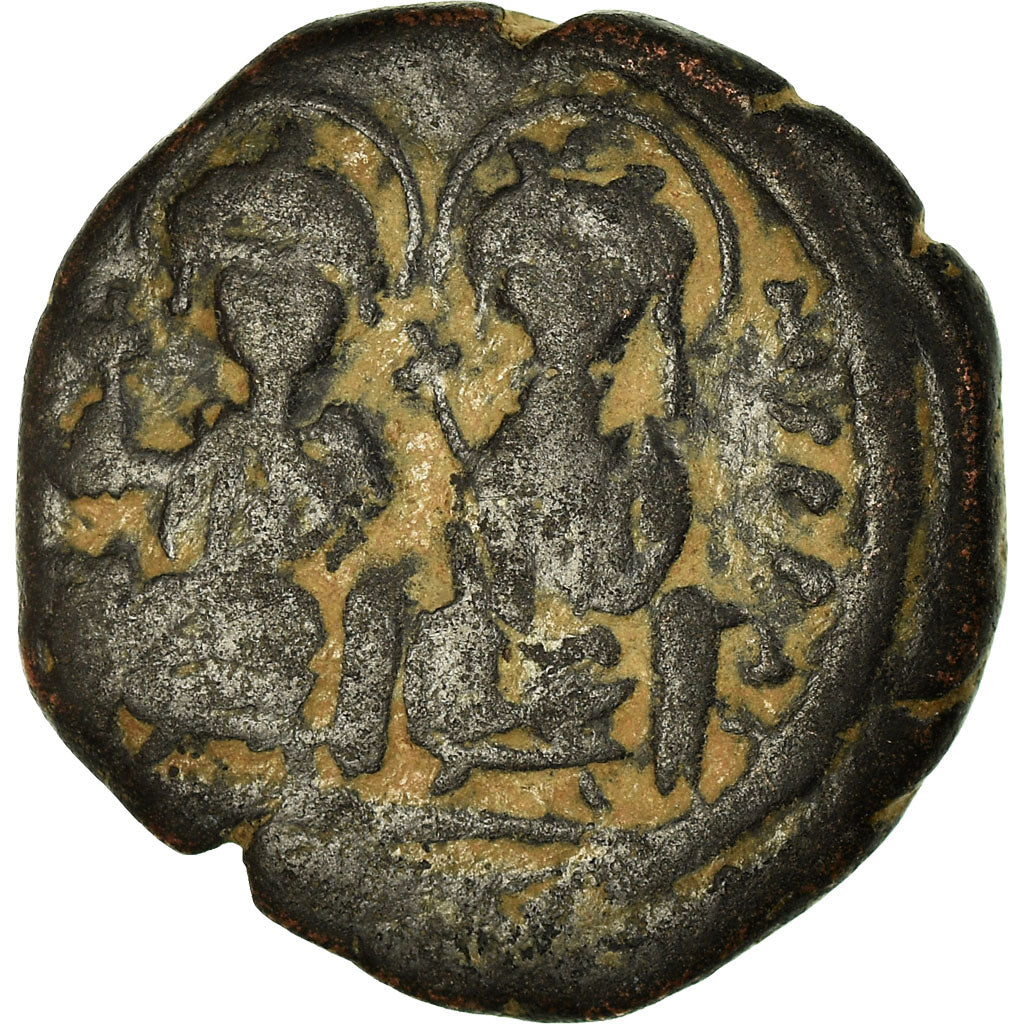 Coin, Justin II, Half Follis, 567-568, Constantinople, VF(20-25), Copper