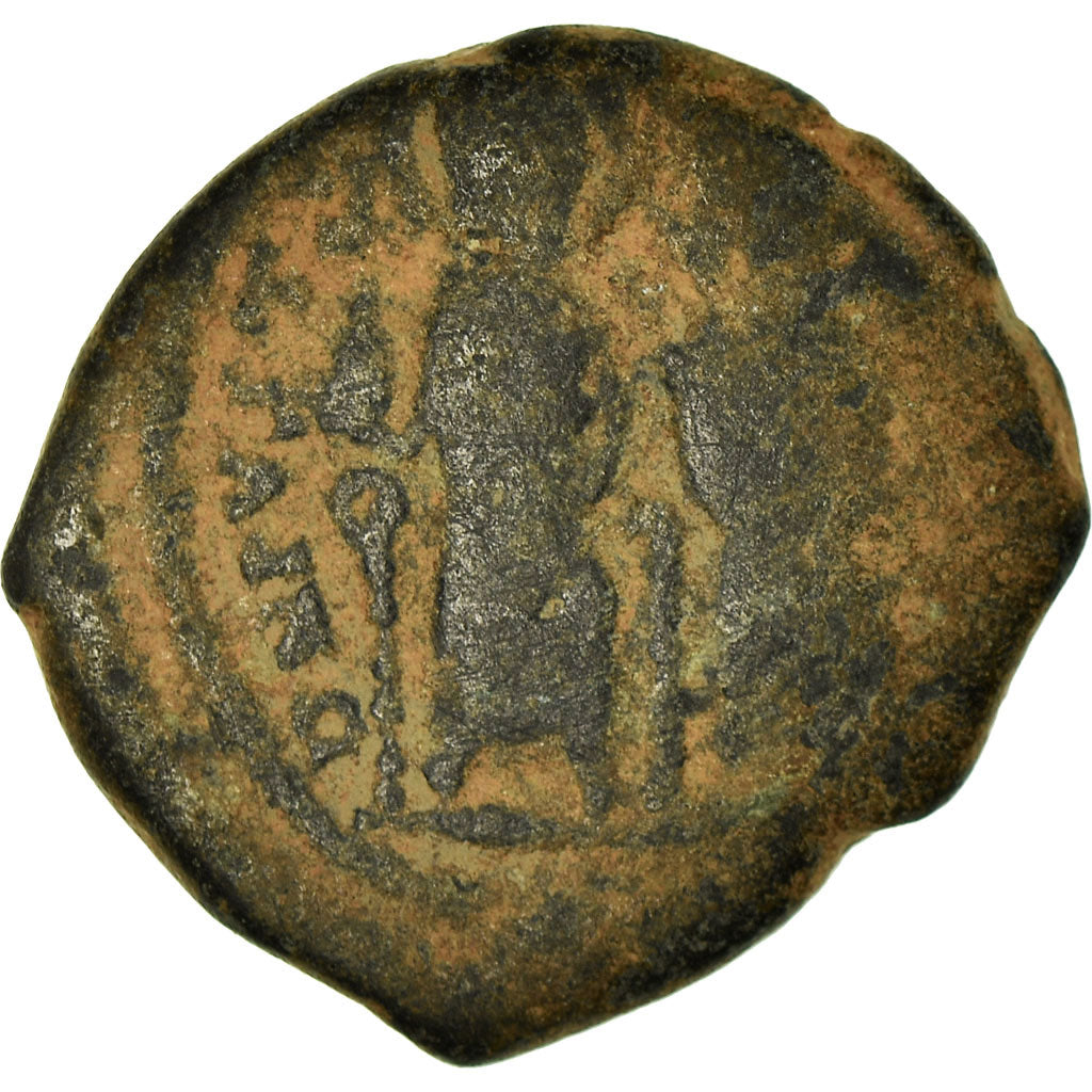 Munten, Justinus II, Half Follis, 565-578 AD, Constantinople, FR, Koper