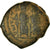 Moneda, Justin II, Half Follis, 565-578 AD, Constantinople, BC+, Cobre, Sear:361