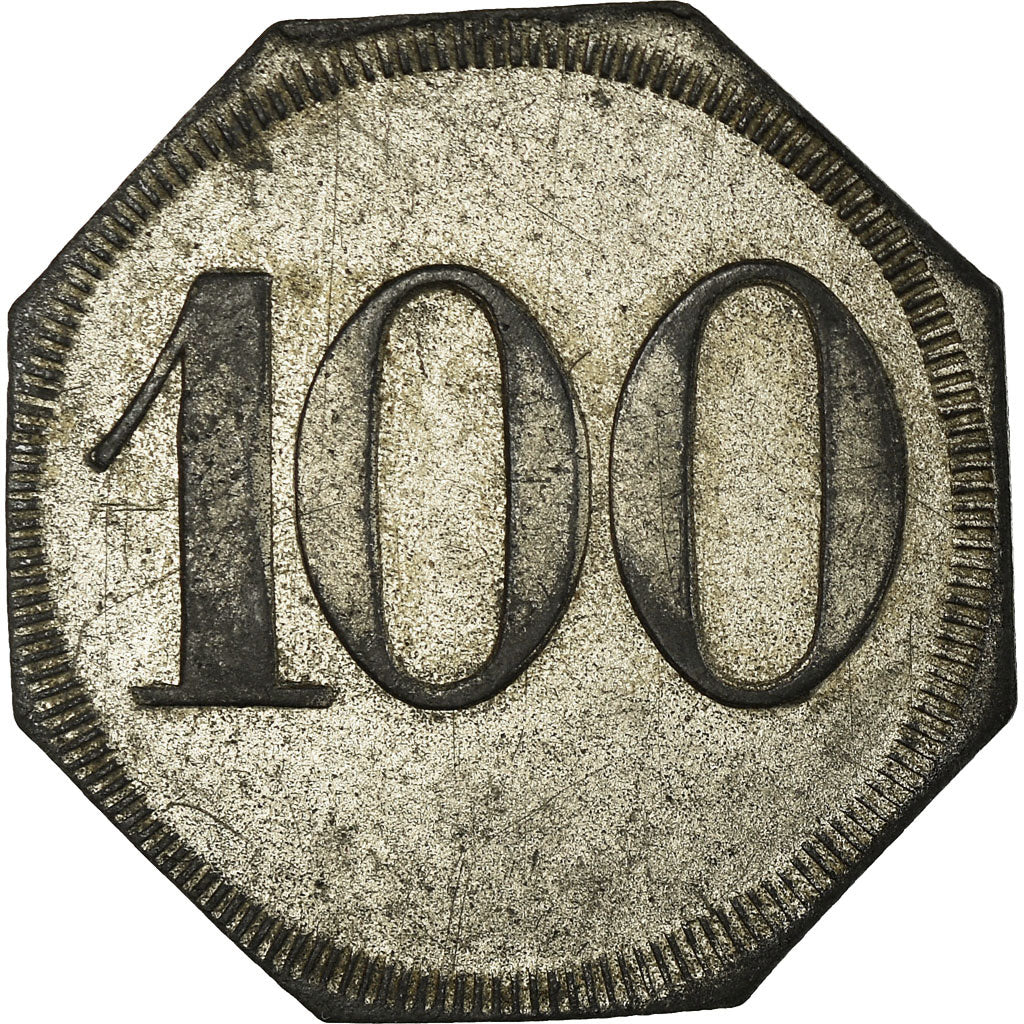 Monnaie, Allemagne, Kriegsgefangenenlager, Bayreuth, 100 Pfennig, TTB, Zinc