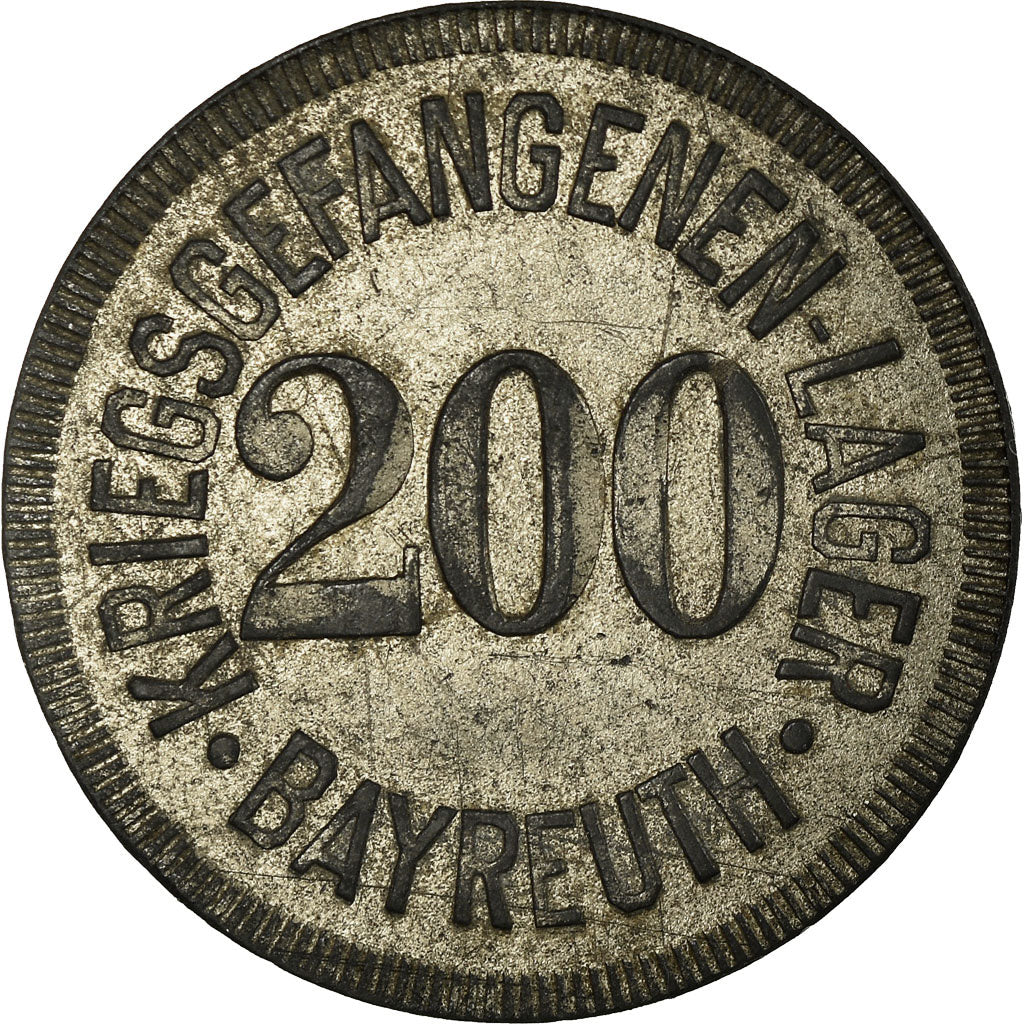Coin, Germany, Kriegsgefangenenlager, Bayreuth, 200 Pfennig, EF(40-45), Nickel