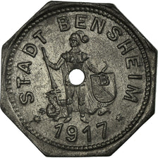 Monnaie, Allemagne, Stadt Bensheim, Kriegsmünze, Bensheim, 5 Pfennig, 1917