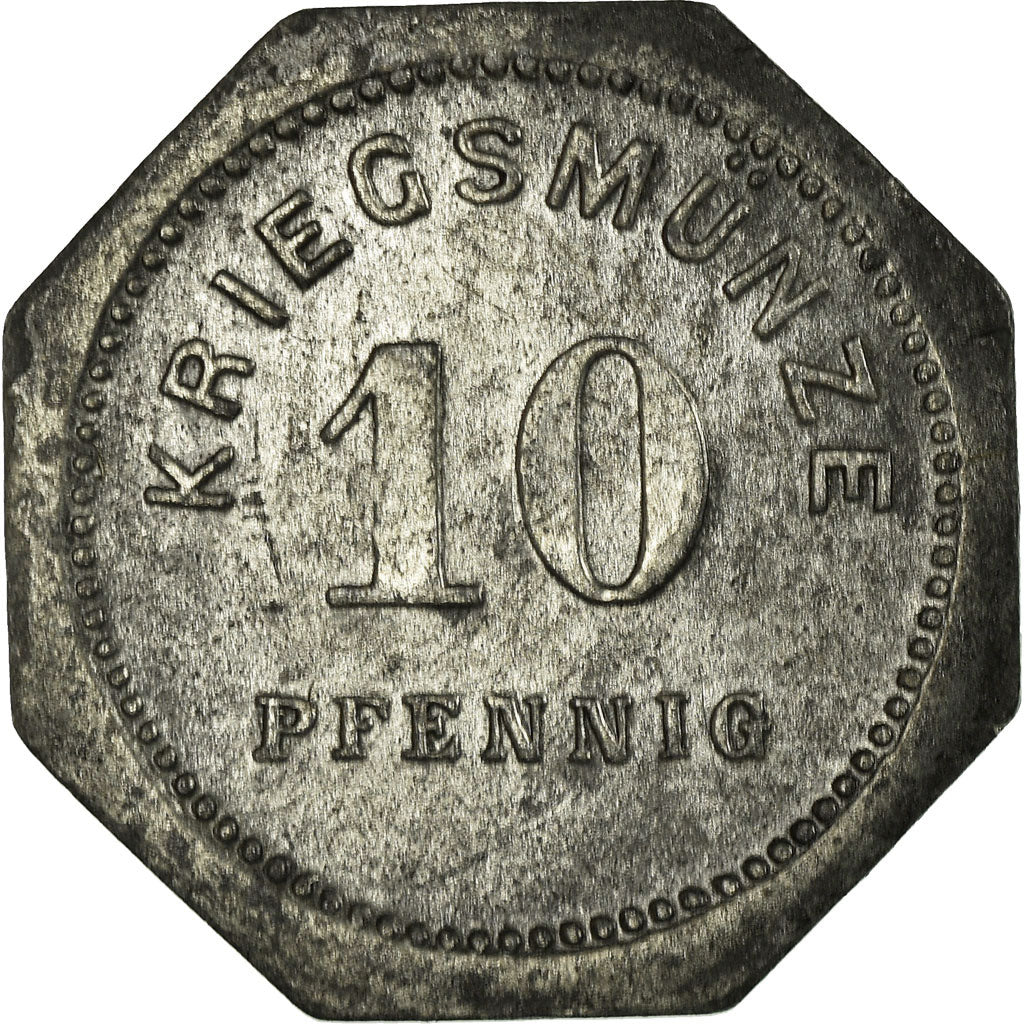 Coin, Germany, Stadt Bensheim, Kriegsmünze, Bensheim, 10 Pfennig, 1917