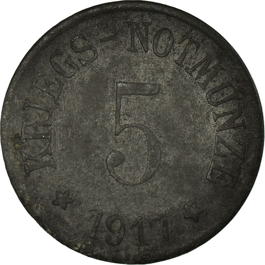 Coin, Germany, Stadtgemeinde Bergzabern, Kriegs-Notmünze, Bergzabern, 5
