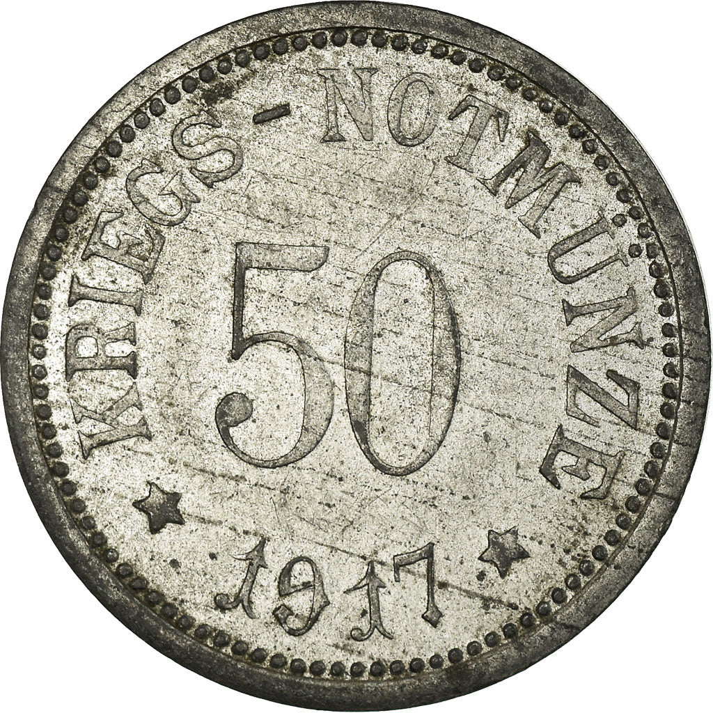 Coin, Germany, Stadtgemeinde Bergzabern, Kriegs-Notmünze, Bergzabern, 50