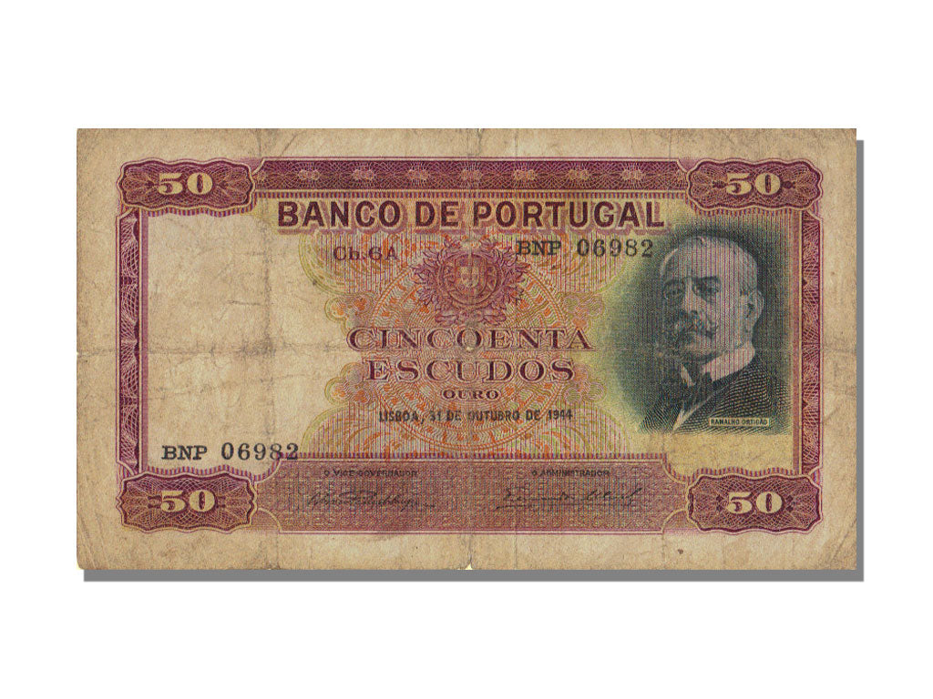 Portugal, 50 Escudos, 1944, 1944-10-31, VF(30-35), BNP