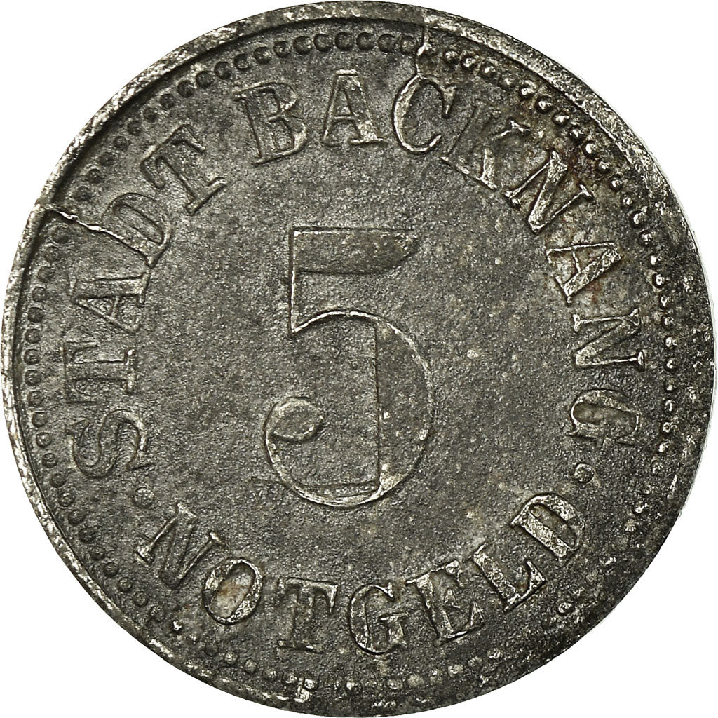 Coin, Germany, Stadt Backnang, Notgeld, Backnang, 5 Pfennig, 1918, EF(40-45)