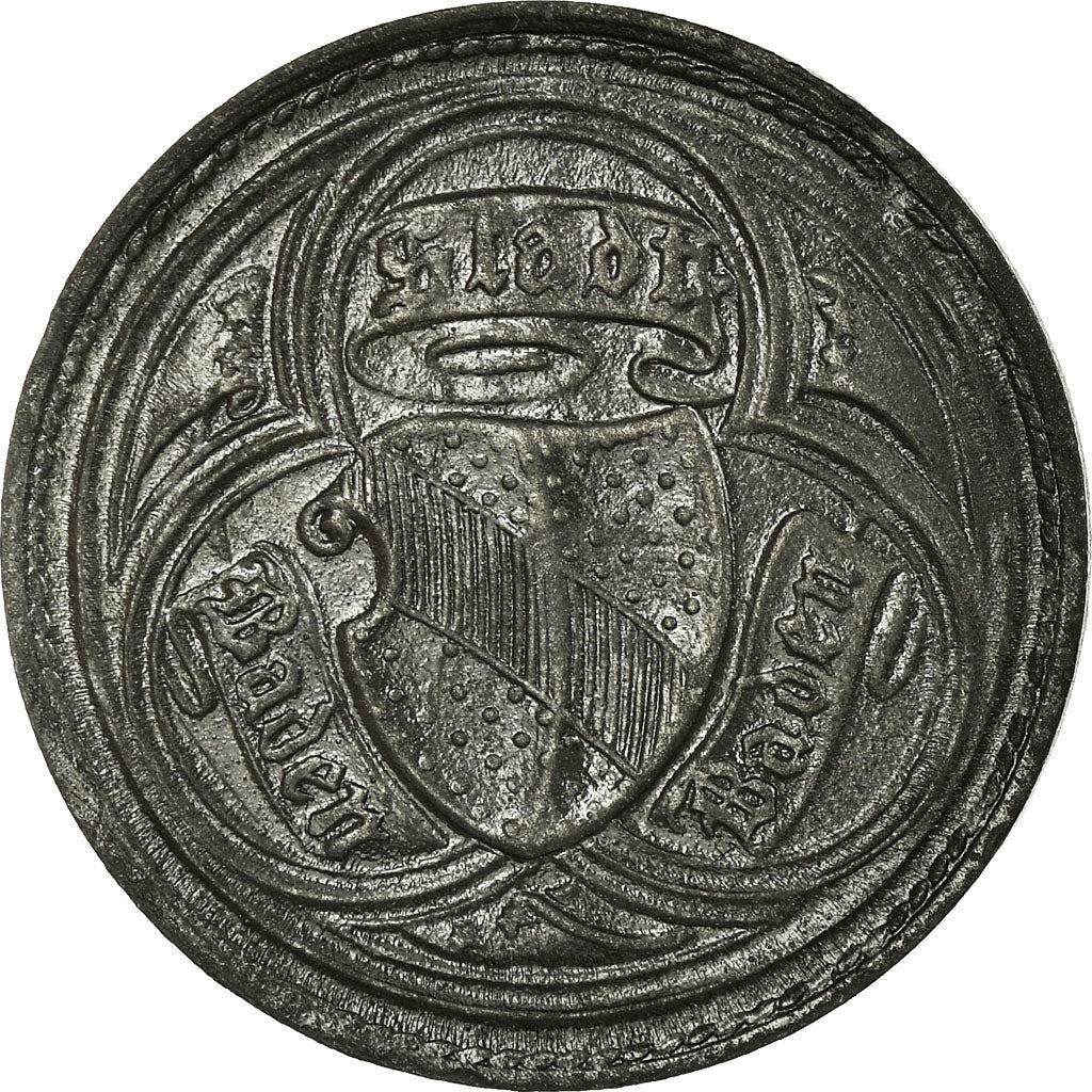 Moneta, Niemcy, Stadt Baden-Baden, Notgeld, Baden-Baden, 10 Pfennig, 1919