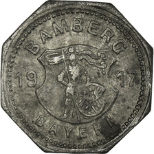 Coin, Germany, Kleingeldersatzmarke, Bamberg, 5 Pfennig, 1917, EF(40-45), Zinc