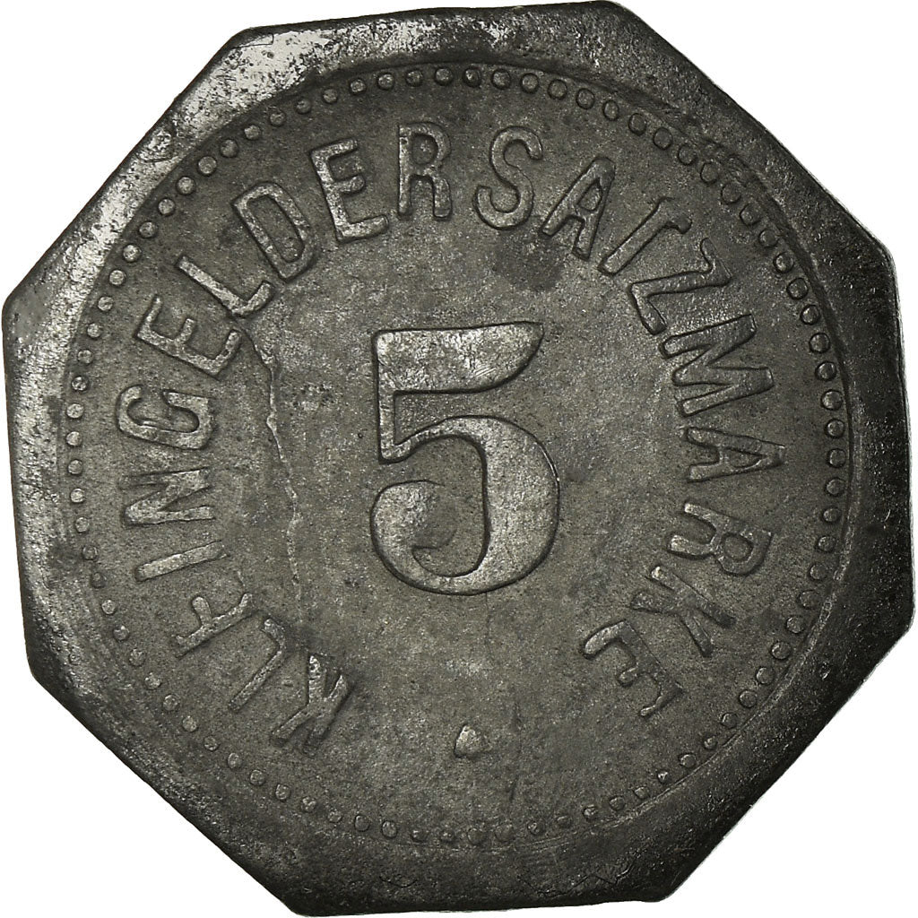 Coin, Germany, Kleingeldersatzmarke, Bamberg, 5 Pfennig, 1917, EF(40-45), Zinc