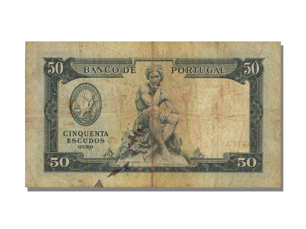 Portugal, 50 Escudos, 1953, KM #160, 1953-04-28, VF(30-35), PH