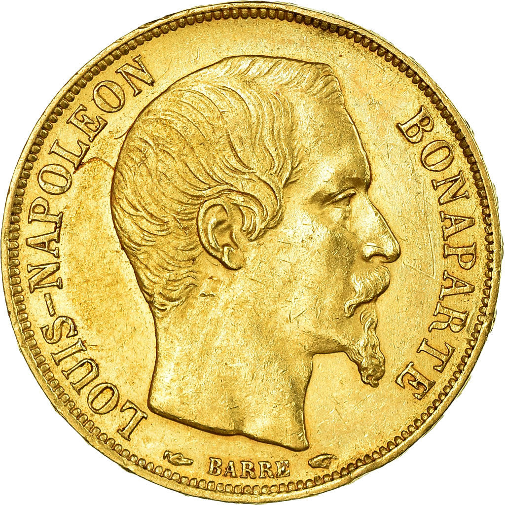 Moneda, Francia, Napoleon III, 20 Francs, 1852, Paris, MBC+, Oro, KM:774