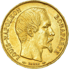 Moneda, Francia, Napoleon III, 20 Francs, 1852, Paris, MBC+, Oro, KM:774