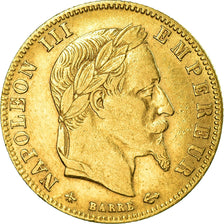 Moneta, Francja, Napoleon III, 5 Francs, 1864, Paris, VF(30-35), Złoto