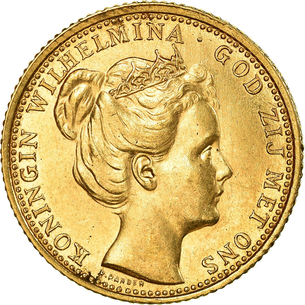 Münze, Niederlande, Wilhelmina I, 10 Gulden, 1898, Utrecht, VZ, Gold, KM:124