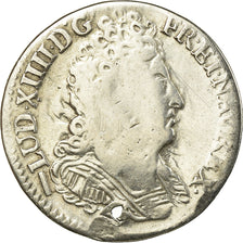 Moneda, Francia, Louis XIV, 1/10 Écu aux 3 couronnes, 1715, Lille, Holed, BC+
